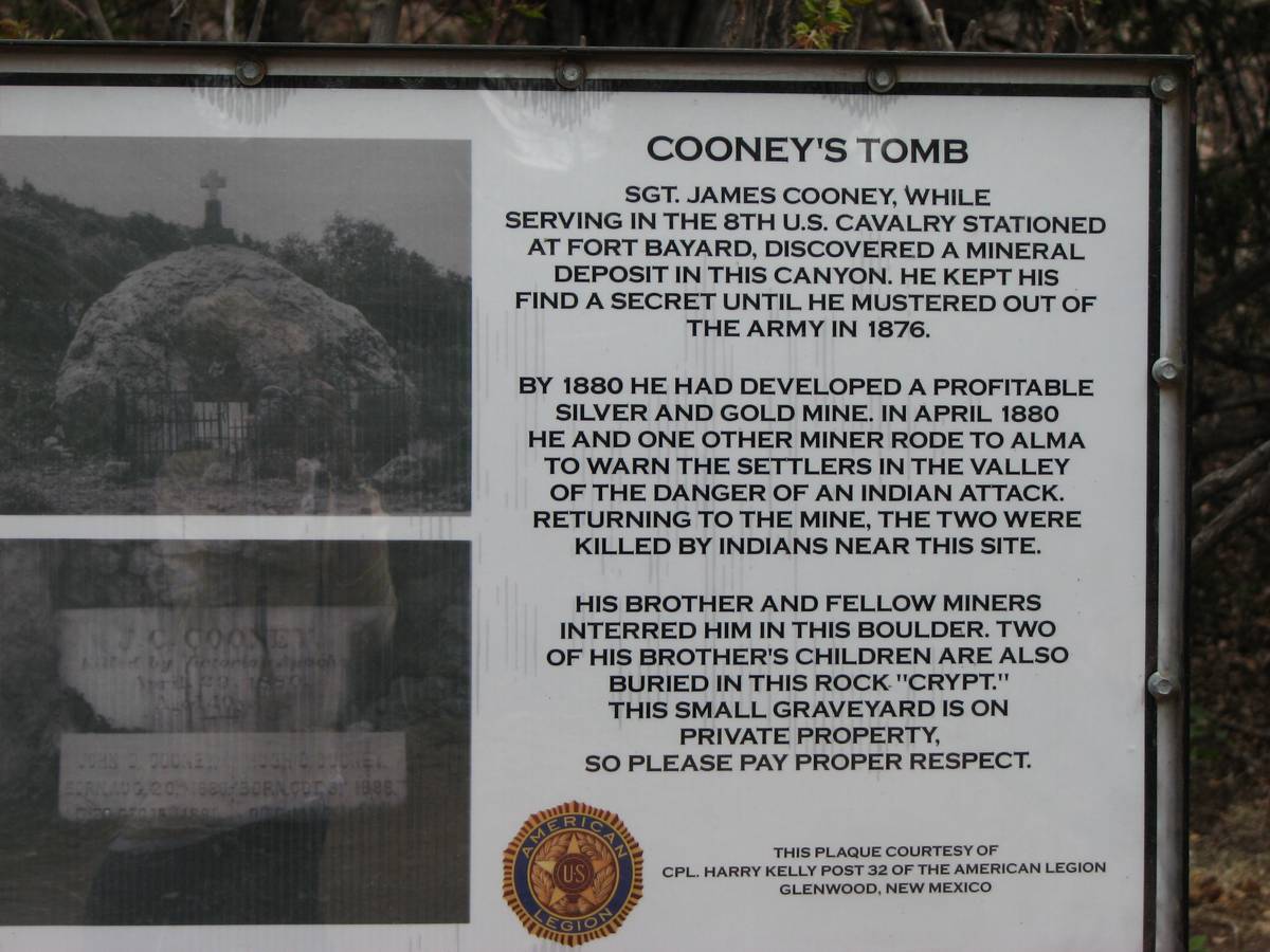 Cooney Tomb and Cemetery, Catron County, New Mexico